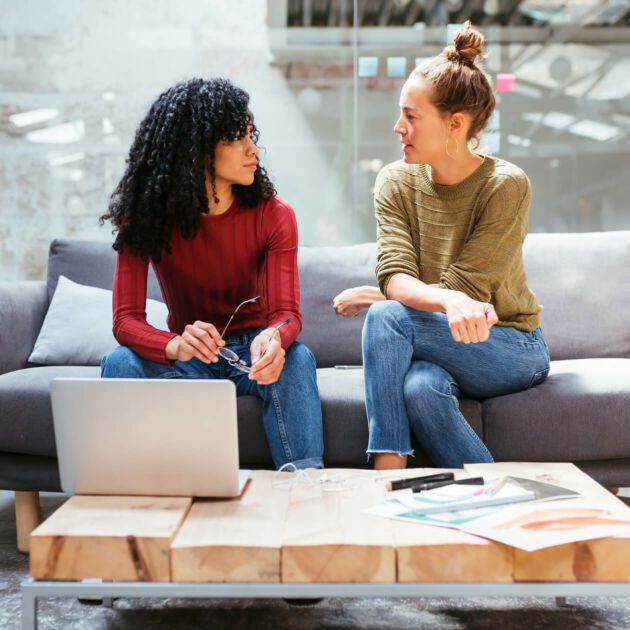 Two girls talks about applying for home loans